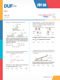 AYT FİZİK DUF - FÖY-8 - 2022