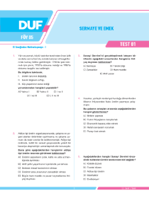 11. SINIF TARİH DUF - FÖY-5 - 2022