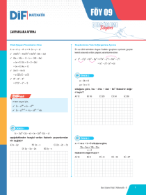 TYT MATEMATİK-B DİF - FÖY-9 - 2022
