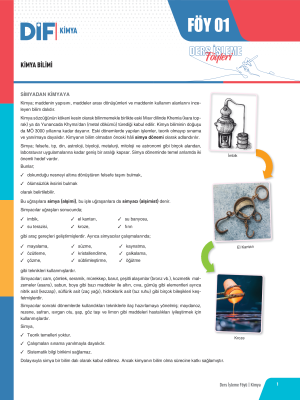 TYT KİMYA DİF - FÖY-1 - 2023