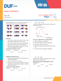 AYT KİMYA DUF - FÖY-5 - 2022