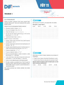 TYT MATEMATİK-B DİF - FÖY-11 - 2022