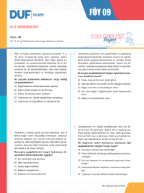 TYT FELSEFE DUF - FÖY-9 - 2022