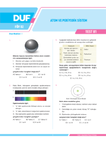 TYT KİMYA (DUF) - F2 - FÖY-2
