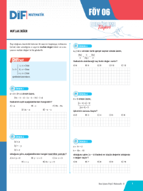 TYT MATEMATİK-B DİF - FÖY-6 - 2022