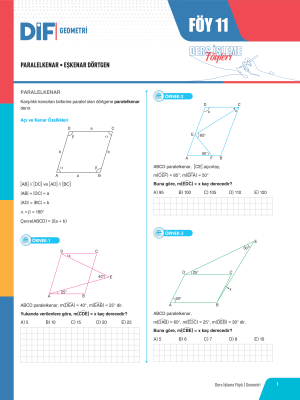 2024 - TYT-AYT GEOMETRİ DİF - FÖY-11