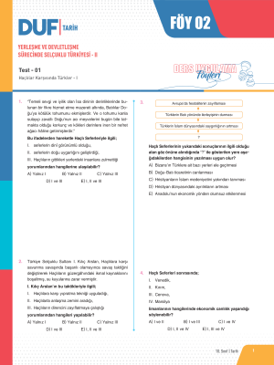 2024 - 10. SINIF TARİH DUF - FÖY-2