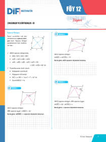 10. SINIF MATEMATİK DİF - FÖY-12 - 2022 