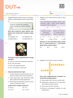 2025 - 7. SINIF FEN BİLİMLERİ DUT