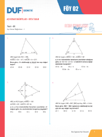 TYT-AYT GEOMETRİ DUF - FÖY-2 - 2022