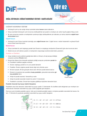 2025 - TYT COĞRAFYA DİF - FÖY-2