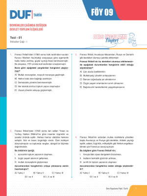 2025 - TYT TARİH DUF - FÖY-9