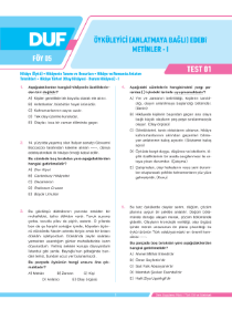 AYT EDEBİYAT - DUF - FÖY 5