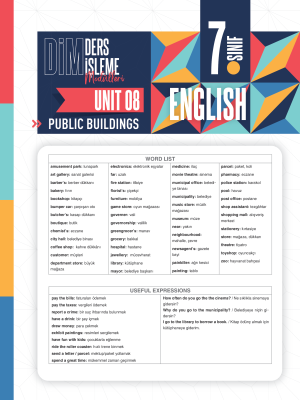 2025 - 7. SINIF İNGİLİZCE DİM - MODÜL-8