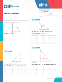 9. SINIF MATEMATİK DİF - FÖY-14 - 2022