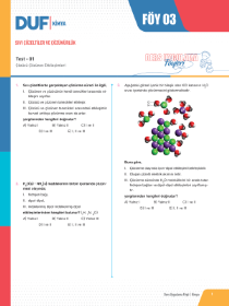 AYT KİMYA DUF - FÖY-3 - 2022