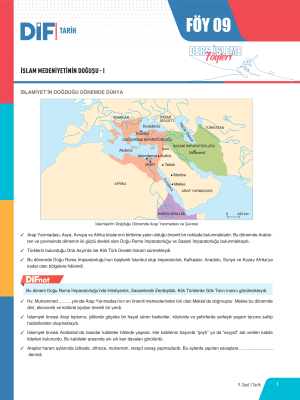 9. SINIF TARİH DİF - FÖY-9 - 2023