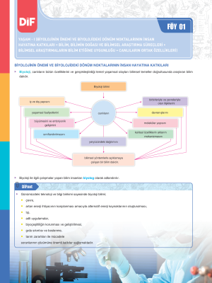 2026 - 9. SINIF BİYOLOJİ DİF - FÖY 1
