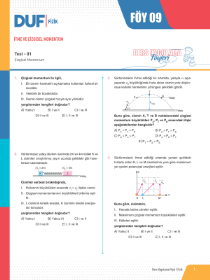 AYT FİZİK DUF - FÖY-9 - 2022