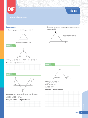 2026 - 9. SINIF MATEMATİK DİF - FÖY-6