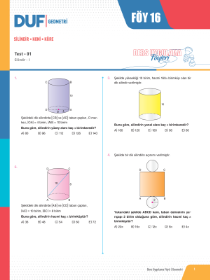 TYT-AYT GEOMETRİ DUF - FÖY-16 - 2022