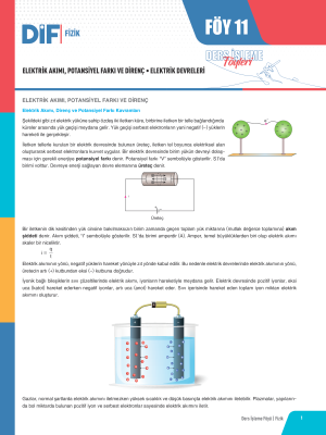 2025 - TYT FİZİK DİF - FÖY-11