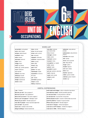 2024 - 6. SINIF İNGİLİZCE DİM - MODÜL-6