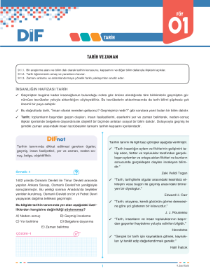 9. SINIF TARİH - DİF - FÖY 1