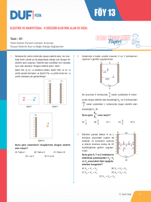 2025 - 11. SINIF FİZİK DUF - FÖY-13