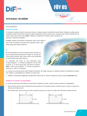 2025 - TYT FİZİK DİF - FÖY-5