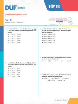 2024 - TYT-AYT GEOMETRİ DUF-18