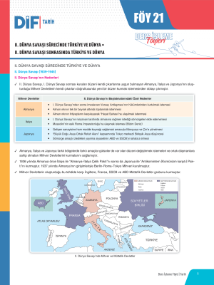 TYT-AYT TARİH DİF - FÖY-21 - 2023