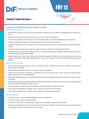 2025 - AYT EDEBİYAT DİF - FÖY-12