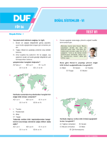 10. SINIF COĞRAFYA DUF - FÖY-6 - 2022
