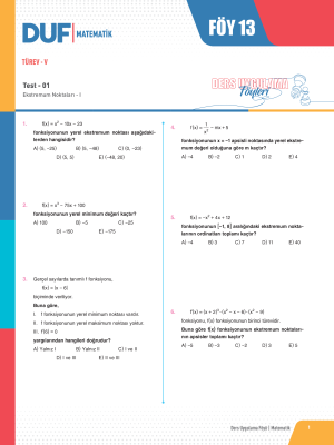 2025 - AYT MATEMATİK DUF-13