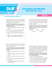 TYT TARİH - DUF - FÖY 9