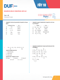 AYT KİMYA DUF - FÖY-10 - 2022