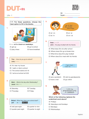 2025 - 6. SINIF İNGİLİZCE DUT
