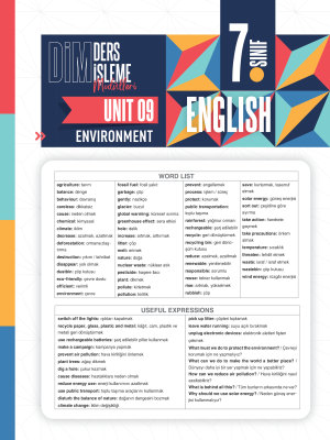 2025 - 7. SINIF İNGİLİZCE DİM - MODÜL-9