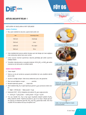 2024 - 10. SINIF KİMYA DİF - FÖY-6