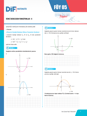 AYT MATEMATİK DİF - FÖY-5 - 2023