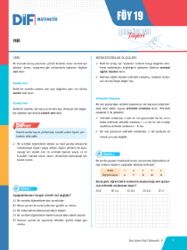 TYT MATEMATİK-B DİF - FÖY-19 - 2022