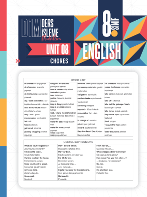 2025 - 8. SINIF İNGİLİZCE DİM - MODÜL-8