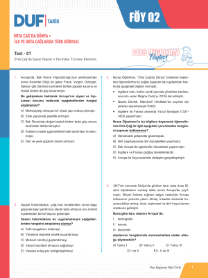 2025 - TYT TARİH DUF - FÖY-2