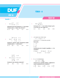 AYT Matematik DUF - FÖY 10