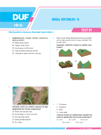 10. SINIF COĞRAFYA DUF - FÖY-2 - 2022