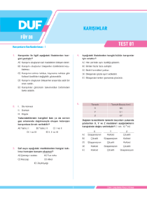 TYT KİMYA (DUF) - F2 - FÖY-8