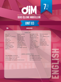 7.Sınıf İngilizce DİM - MODÜL-3 - 2022