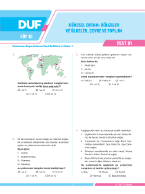 10. SINIF COĞRAFYA DUF - FÖY-10 - 2022