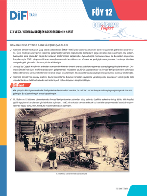 11. SINIF TARİH DİF - FÖY-12 - 2023
